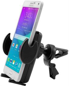 img 1 attached to 🚗 Premium Arkon Car Vent Mount Phone Holder - Compatible with iPhone 12, 11 Pro Max, XS, XR, X & Galaxy Note 20, 10, 9 - Retail Black