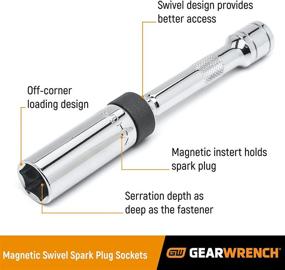 img 3 attached to GEARWRENCH Drive Magnetic Swivel 🔧 Socket: Unmatched Versatility and Efficient Performance