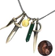 dimitrescu daughter necklace vintage pendant logo
