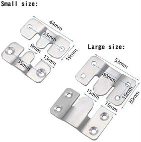 img 2 attached to 🔧 DZS Elec 3 Sets Furniture Mounting Bracket Kit for Headboard and Wall - Small Hook Mirror Hook Matching Hook - Stainless Steel Interlocking Z Clip with Screws and Expansion Plastic Plug