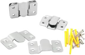img 3 attached to 🔧 DZS Elec 3 Sets Furniture Mounting Bracket Kit for Headboard and Wall - Small Hook Mirror Hook Matching Hook - Stainless Steel Interlocking Z Clip with Screws and Expansion Plastic Plug