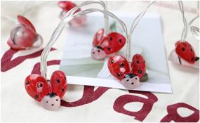 img 2 attached to LJM 20 LED Battery Operated Lovely Lady Bug String Lights - Perfect Indoor Outdoor Decoration for Baby Boy Girl Birthday