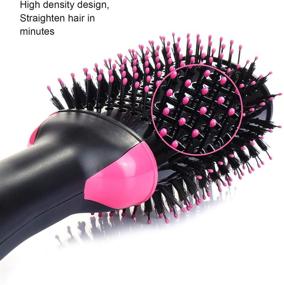 img 3 attached to 💨 3-in-1 Hot Air Brush and Hair Dryer Volumizer for Styling, Straightening, Curling - Salon Grade Ionic Ceramic Blow Dryer Brush Suitable for All Hair Types