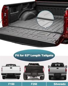 img 1 attached to 🚚 ISSYAUTO 63-inch x 4.3-inch Rubber Truck Tailgate Seal for Pickup Trucks with Gap Cover and Roller Tool