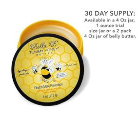 img 3 attached to 🤰 Pregnancy Safe BELLA B Tummy Honey Butter 4 oz - Fade Stretch Marks with Natural Organic Ingredients - Daily Use for Moms-To-Be & New Moms