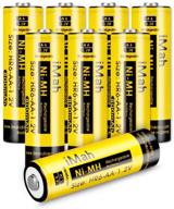 🔋 imah hr6 aa rechargeable batteries: powerful 800mah ni-mh battery pack of 8 for outdoor solar lights & garden lamps logo