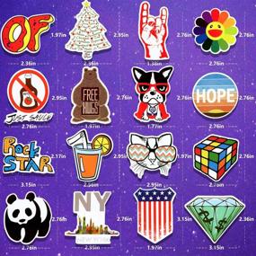 img 3 attached to 🎨 Durable Vinyl Sticker Packs for Adults - Random Cool Graffiti Decals (200pcs) for Flask, Laptop, Water Bottles, Skateboard, Luggage, Bicycle