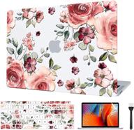 🌺 stylish floral embossed vaesida laptop case for macbook air 11 inch (a1465/a1370) - complete protection bundle: keyboard cover, screen protector - camellia design logo