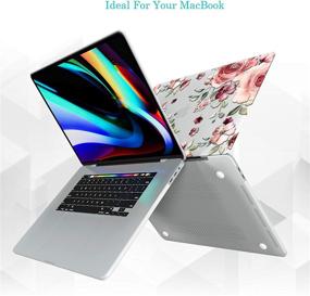 img 1 attached to 🌺 Stylish Floral Embossed VAESIDA Laptop Case for MacBook Air 11 Inch (A1465/A1370) - Complete Protection Bundle: Keyboard Cover, Screen Protector - Camellia Design