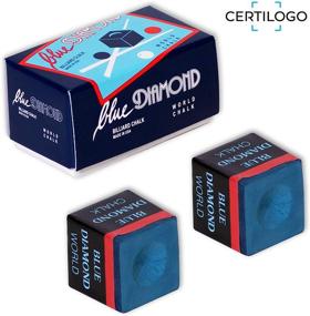 img 1 attached to Enhanced Blue Diamond Billiard Chalk with Certilogo Protective Coating - 2 Piece Set