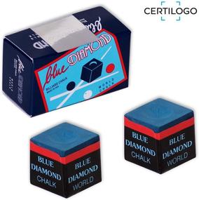 img 2 attached to Enhanced Blue Diamond Billiard Chalk with Certilogo Protective Coating - 2 Piece Set