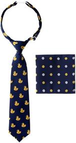 img 4 attached to Canacana Rubber Microfiber Pre Tied Pocket Boys' Accessories in Neckties