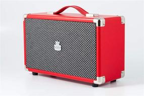 img 2 attached to GPO Westwood Bluetooth Speaker - Portable, Retro 25W, Subwoofer, RCA Input, Vintage Grille, Carry Handle – Red