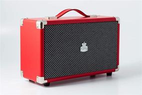 img 3 attached to GPO Westwood Bluetooth Speaker - Portable, Retro 25W, Subwoofer, RCA Input, Vintage Grille, Carry Handle – Red