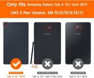 📱 чехол cantis для планшета samsung galaxy tab a 10.1 2019 года (sm-t510/t515), тонкий прочный чехол с полной защитой от ударов для samsung galaxy tab a 10.1 дюйма 2019 года, черный. логотип