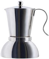 ☕ italian stainless steel stovetop espresso coffee maker - greca moka pot for 6 espresso cup / 10 oz logo