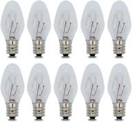 10 pack of 15w 120v e12 candelabra base replacement light bulbs for scentsy plug-ins - perfect for himalayan salt lamps, night light candles, wax melts, and scented candle wax логотип