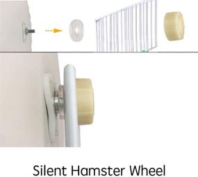 img 2 attached to 🐹 Petzilla Wooden Silent Spinner Hamster Exercise Wheel with Sunflower Design - Promotes Quiet and Noise-Free Exercise for Hamsters