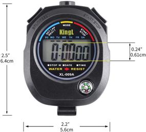 img 3 attached to ⏱️ KingL Digital Stopwatch Timer: Enhanced Interval Timer for All Your Timing Needs with Sleek Large Display