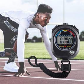 img 1 attached to ⏱️ KingL Digital Stopwatch Timer: Enhanced Interval Timer for All Your Timing Needs with Sleek Large Display