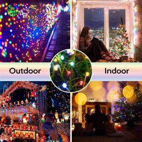 img 2 attached to Toodour Solar Christmas Lights - 2 Packs of 72ft 200 LED 8 Modes Solar String Lights - Waterproof Outdoor Christmas Lights for Garden, Patio, Fence, Balcony - Multicolor Christmas Tree Decorations