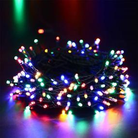 img 3 attached to Toodour Solar Christmas Lights - 2 Packs of 72ft 200 LED 8 Modes Solar String Lights - Waterproof Outdoor Christmas Lights for Garden, Patio, Fence, Balcony - Multicolor Christmas Tree Decorations