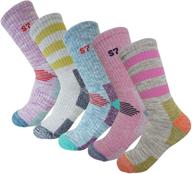 🧦 seoulstory7 5-pack women's multi-performance cushion hiking/outdoor crew socks - ideal for year-round activities logo