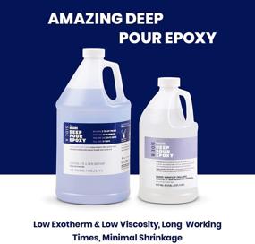 img 3 attached to 🌊 Alumilite Amazing Deep Pour Epoxy - 2 inches Thick, High-Gloss & Crystal Clear Liquid Glass (1 gal A + 0.5 gal B, 1.5 gallon) - Ideal for Countertop, Tabletop, River Table, Resin Blanks, and Wood Casting