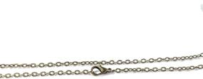 img 1 attached to Premium HDSupplies 12 Pack - 18 Inch Antique Bronze Lobster Clasp Flat Cable Chain Necklace - 4x3mm - Ideal for Jewelry Making