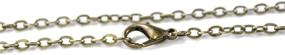 img 2 attached to Premium HDSupplies 12 Pack - 18 Inch Antique Bronze Lobster Clasp Flat Cable Chain Necklace - 4x3mm - Ideal for Jewelry Making