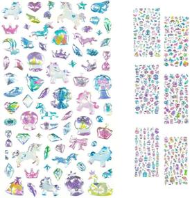 img 4 attached to 🦄 IMNEXT2U: Small Cute Glitter Aesthetic Stickers Bomb - Perfect for Bullet Journal, Stationery, Scrapbook, Unicorn, Cat, Summer, Candy Food