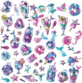 img 2 attached to 🦄 IMNEXT2U: Small Cute Glitter Aesthetic Stickers Bomb - Perfect for Bullet Journal, Stationery, Scrapbook, Unicorn, Cat, Summer, Candy Food
