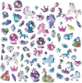 img 1 attached to 🦄 IMNEXT2U: Small Cute Glitter Aesthetic Stickers Bomb - Perfect for Bullet Journal, Stationery, Scrapbook, Unicorn, Cat, Summer, Candy Food