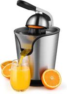 🍊 flexzion electric citrus juicer – powerful motorized lemon squeezer for oranges, lemons, and grapefruits – stainless steel stand with ergonomic hand press design and pulp filter – 160 watts логотип