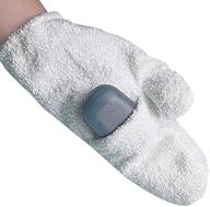 🧼 sp ableware maddawash medium white terry cloth soap mitt - 741320002 logo