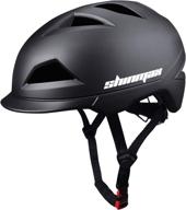 🚲 bike helmet with usb rechargeable led rear back light - shinmax sm-t66: lightweight, adjustable urban commuter scooter helmet for men and women logo