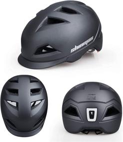 img 2 attached to 🚲 Bike Helmet with USB Rechargeable LED Rear Back Light - Shinmax SM-T66: Lightweight, Adjustable Urban Commuter Scooter Helmet for Men and Women