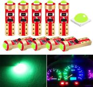 duabhoi t5 led buld 2721 37 74 3030 chipsets replacement for car auto motorcycle camper dash dashboard instrument panel cluster ac indicator glove box light 10pcs green logo