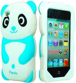 img 3 attached to 🐼 Sky Blue &amp; White Panda Bear Silicone Case for Apple iPod Touch 4 - Improved SEO