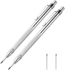 img 4 attached to Fabcell 2 Pack Tungsten Carbide Scriber: Aluminum Etching Engraving Pen with Magnet and Clip for Glass, Ceramics, Hardened Steel