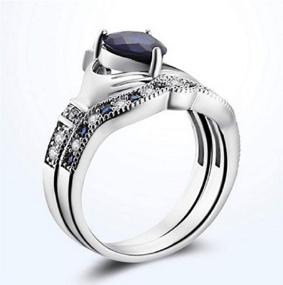 img 2 attached to Lzz Sterling Sapphire Claddagh Zirconia