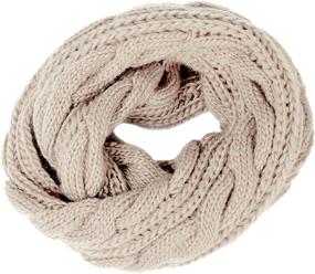 img 1 attached to Stylish Charcoal Knitted Infinity Women's Accessories: Basico Scarves & Wraps Collection