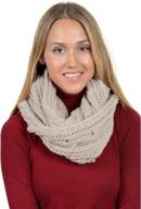 stylish charcoal knitted infinity women's accessories: basico scarves & wraps collection logo