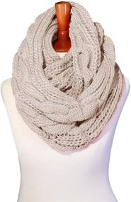 img 2 attached to Stylish Charcoal Knitted Infinity Women's Accessories: Basico Scarves & Wraps Collection