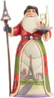 🎅 enesco jim shore heartwood creek french santa stone resin figurine: beautifully crafted collectible for christmas decor logo
