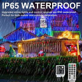 img 1 attached to 🎄 Enhance Your Holiday Atmosphere with 108 FT Color Changing Christmas Light String - 300 LED Warm White Multi Color Tree Lights | Waterproof & Connectable | 11 Modes Plus Timer Remote | Perfect for Garden Parties & Festive Decor