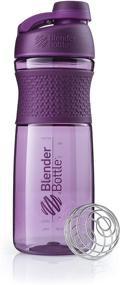 img 4 attached to Blend and Fuel Your Fitness Journey with BlenderBottle SportMixer 🥤 Shaker Bottle - Ideal for Protein Shakes and Pre-Workouts, 28-Ounce, Plum