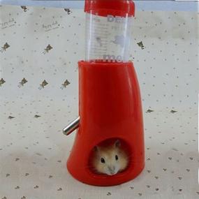 img 2 attached to Hygienic Hamster Cage Water Dispenser- Parrot Mice Rat Gerbils Water Feeder Bowl (2.8 oz) 1Pcs Random Color (80ML+BASE)