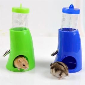 img 3 attached to Hygienic Hamster Cage Water Dispenser- Parrot Mice Rat Gerbils Water Feeder Bowl (2.8 oz) 1Pcs Random Color (80ML+BASE)