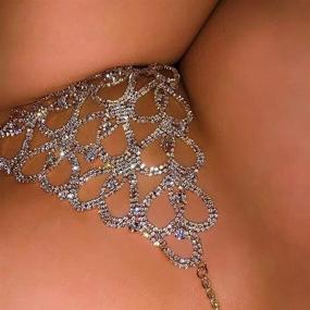 img 3 attached to Nieeweiy Jewelry Rhinestone Underwear Blingbling Women's Jewelry for Body Jewelry